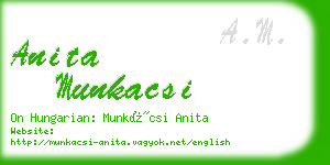 anita munkacsi business card